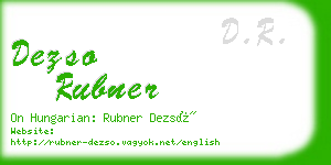 dezso rubner business card